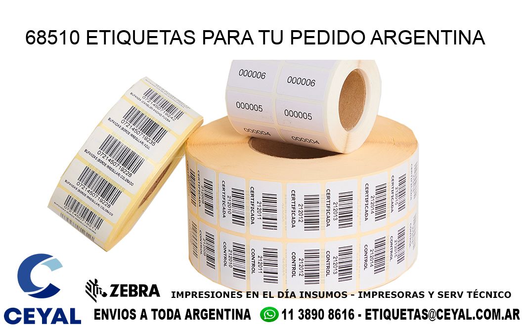 68510 ETIQUETAS PARA TU PEDIDO ARGENTINA