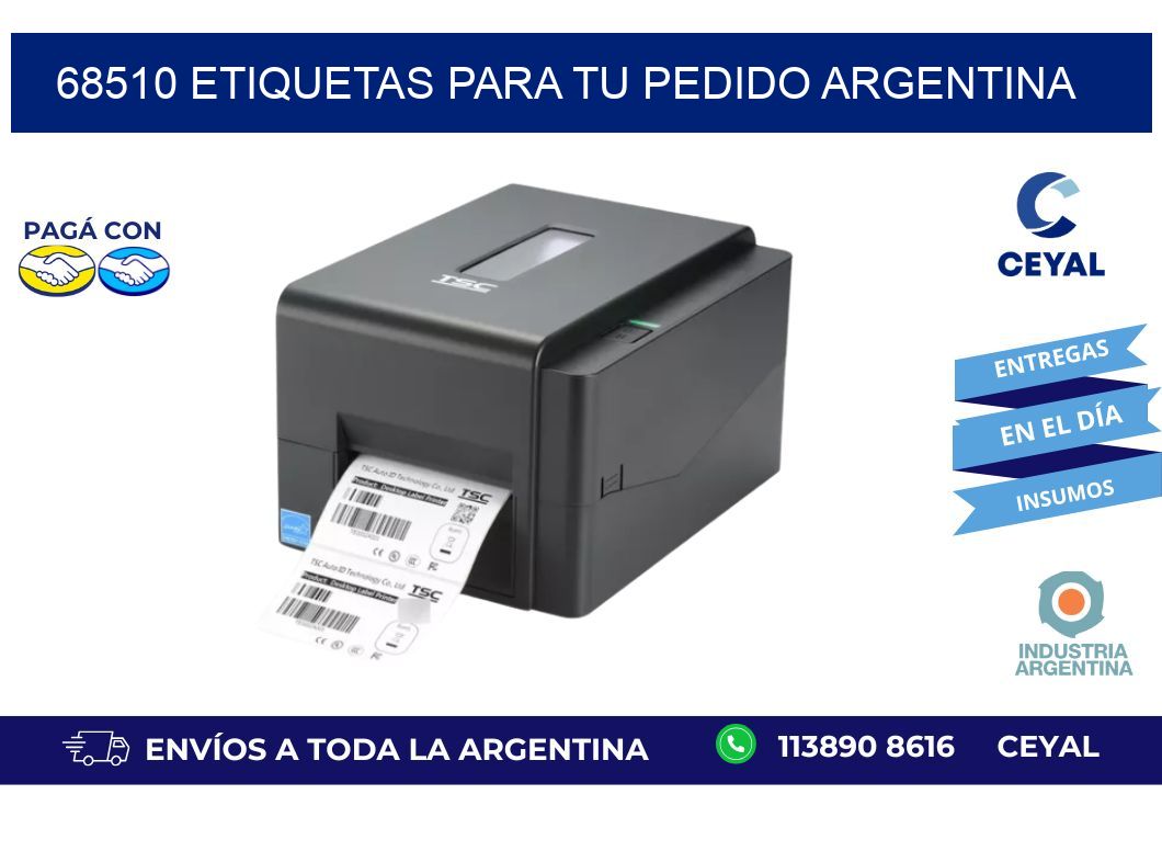 68510 ETIQUETAS PARA TU PEDIDO ARGENTINA