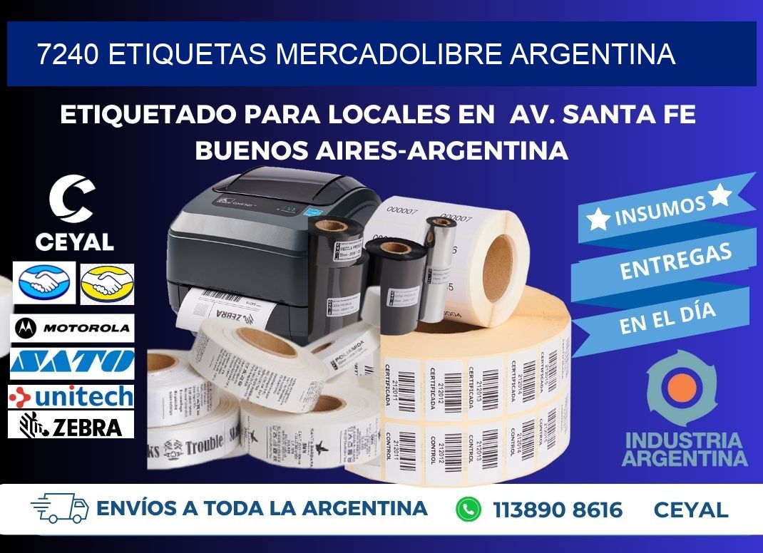 7240 ETIQUETAS MERCADOLIBRE ARGENTINA
