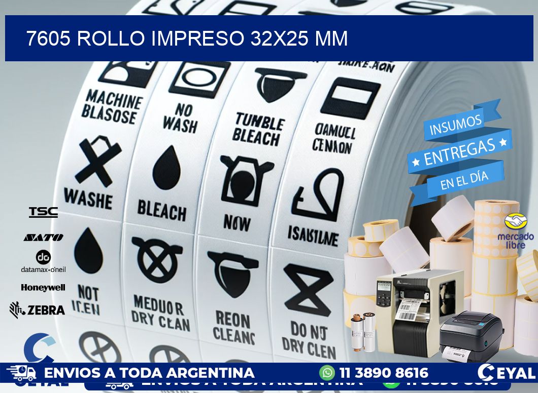 7605 ROLLO IMPRESO 32x25 mm