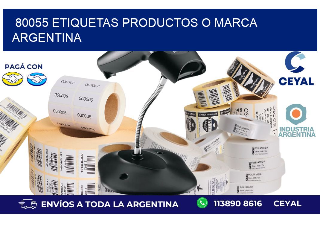 80055 ETIQUETAS PRODUCTOS O MARCA ARGENTINA