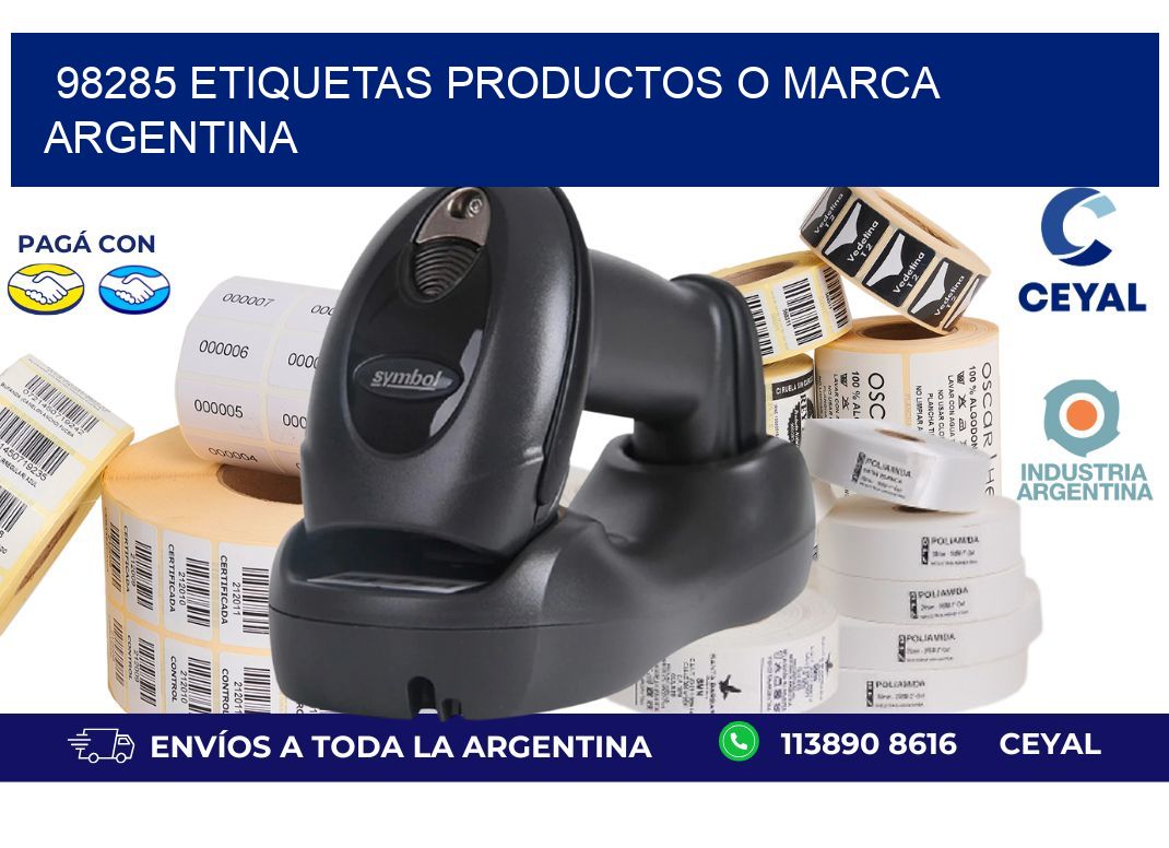 98285 ETIQUETAS PRODUCTOS O MARCA ARGENTINA