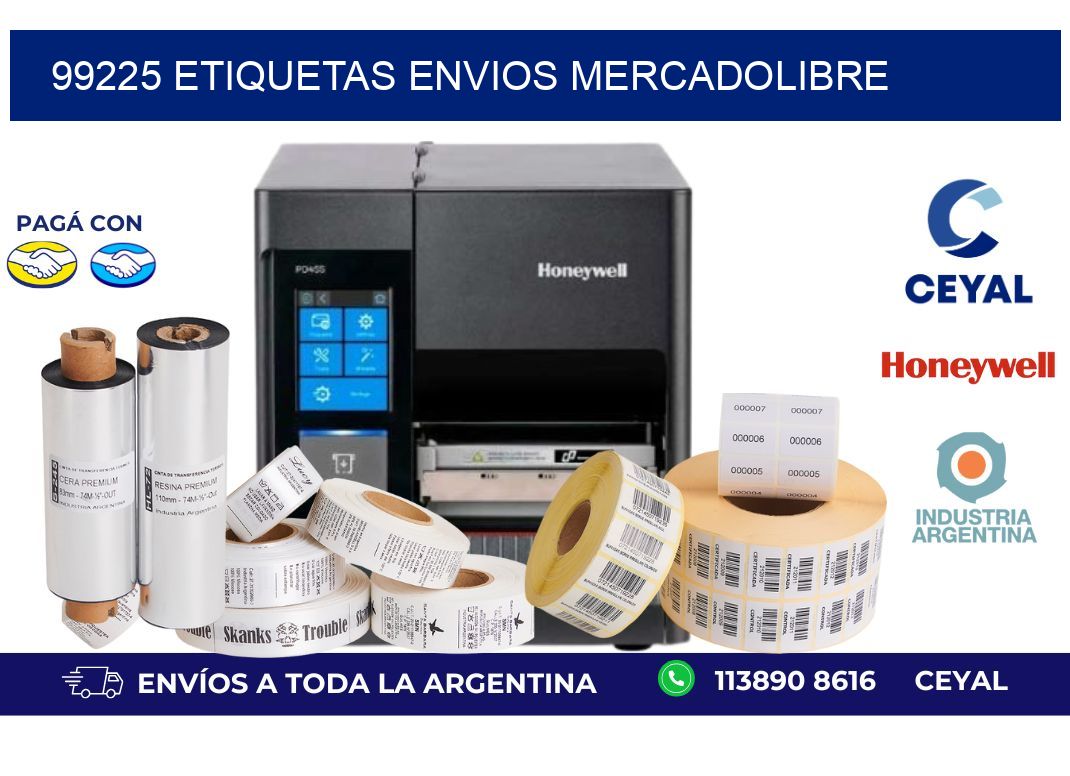 99225 ETIQUETAS ENVIOS MERCADOLIBRE