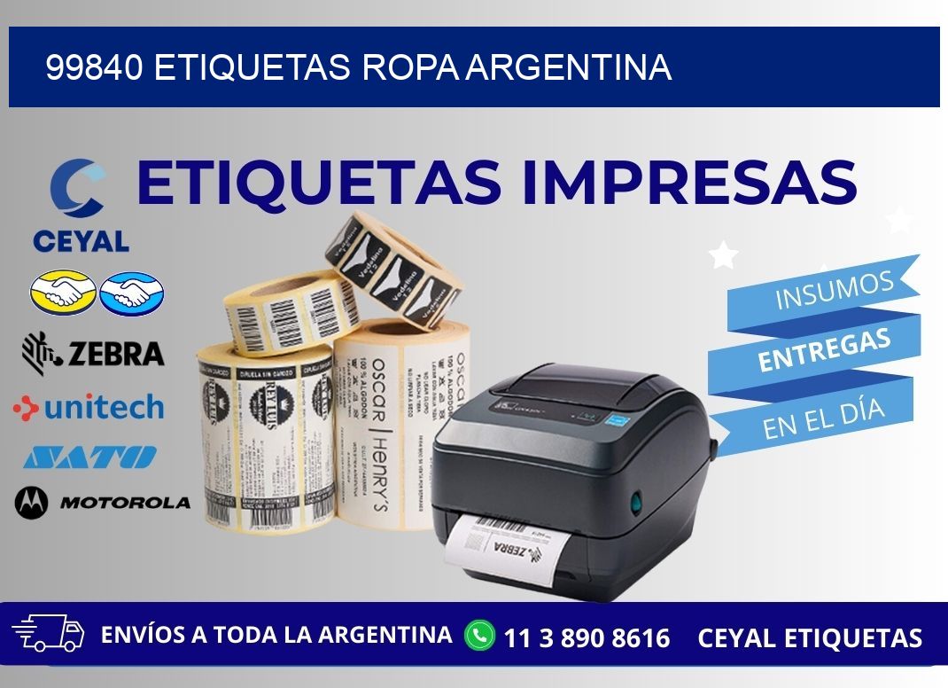 99840 ETIQUETAS ROPA ARGENTINA