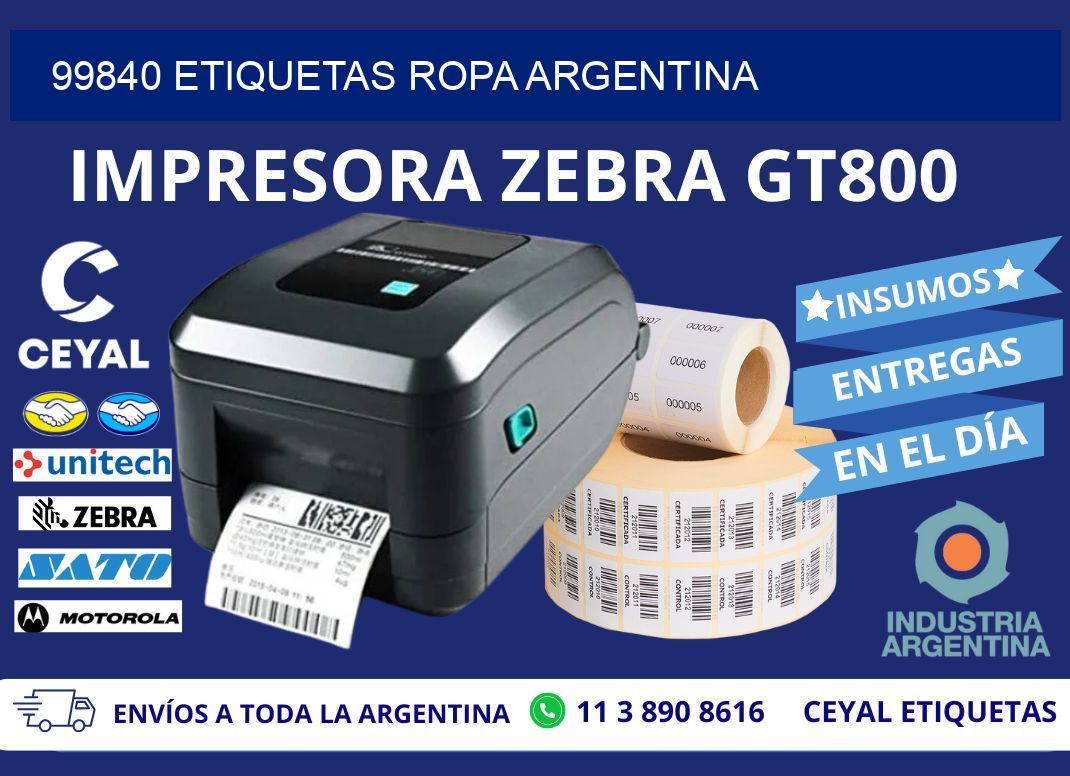 99840 ETIQUETAS ROPA ARGENTINA