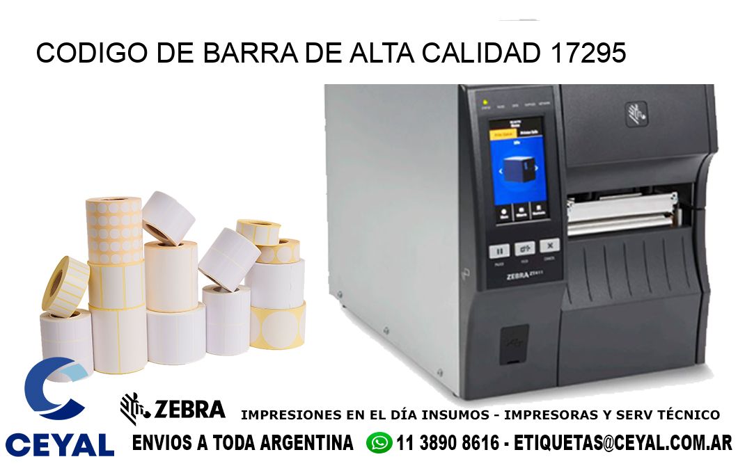 CODIGO DE BARRA DE ALTA CALIDAD 17295