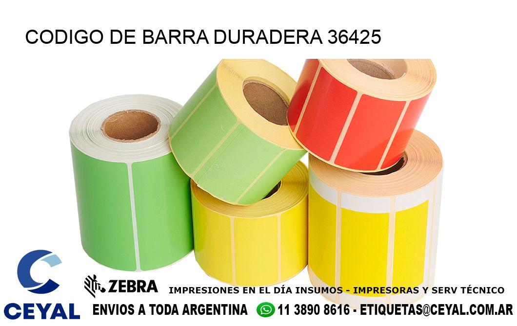 CODIGO DE BARRA DURADERA 36425