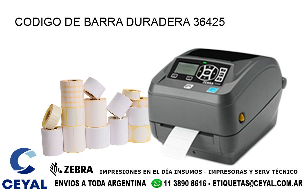 CODIGO DE BARRA DURADERA 36425