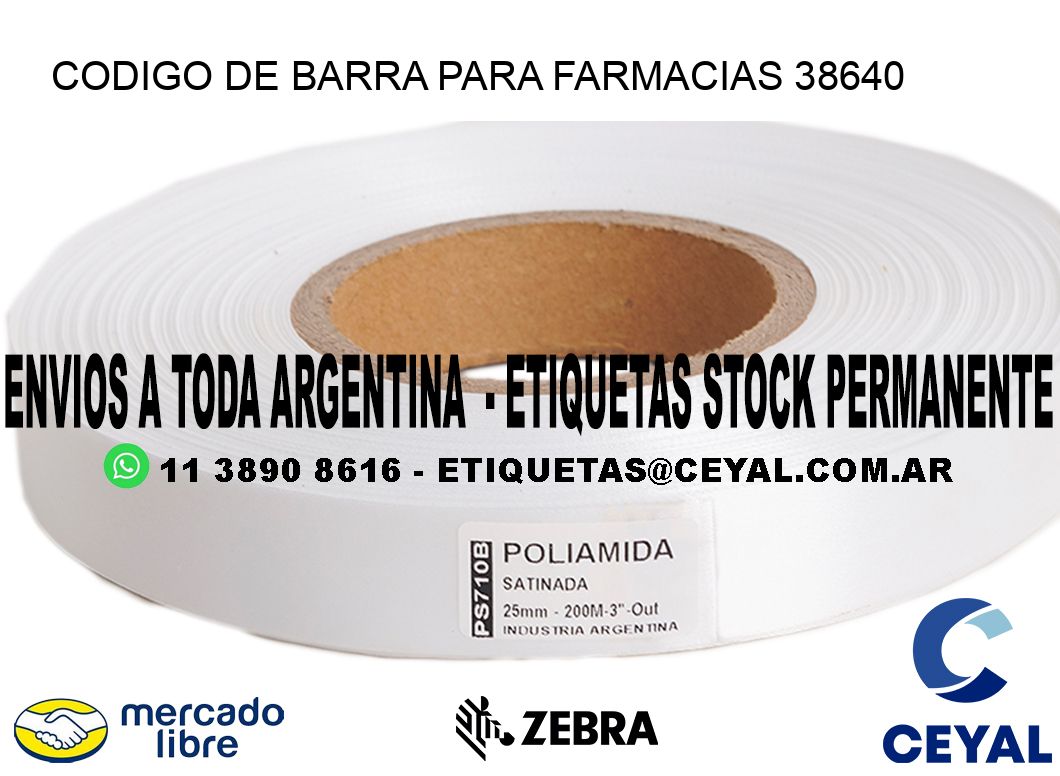 CODIGO DE BARRA PARA FARMACIAS 38640