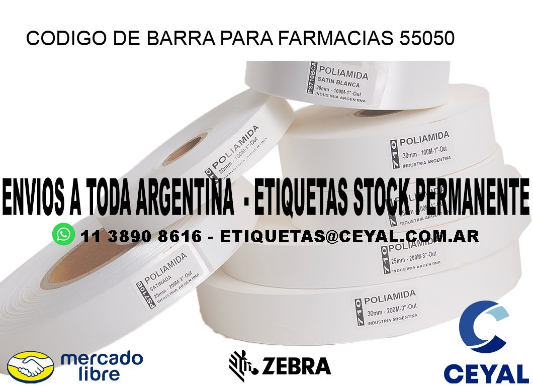 CODIGO DE BARRA PARA FARMACIAS 55050