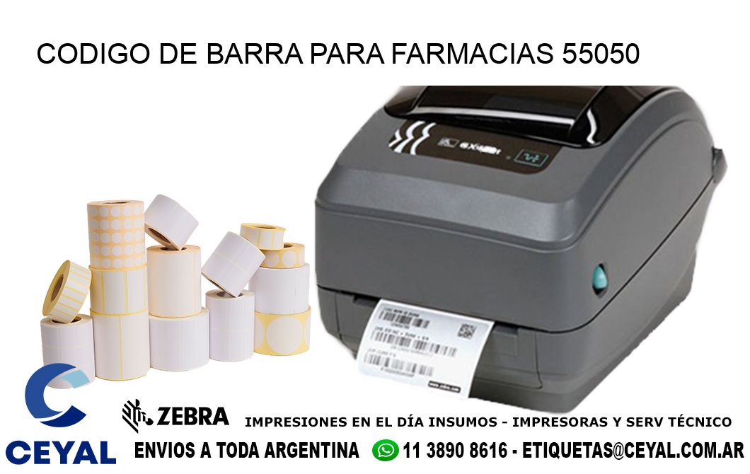 CODIGO DE BARRA PARA FARMACIAS 55050