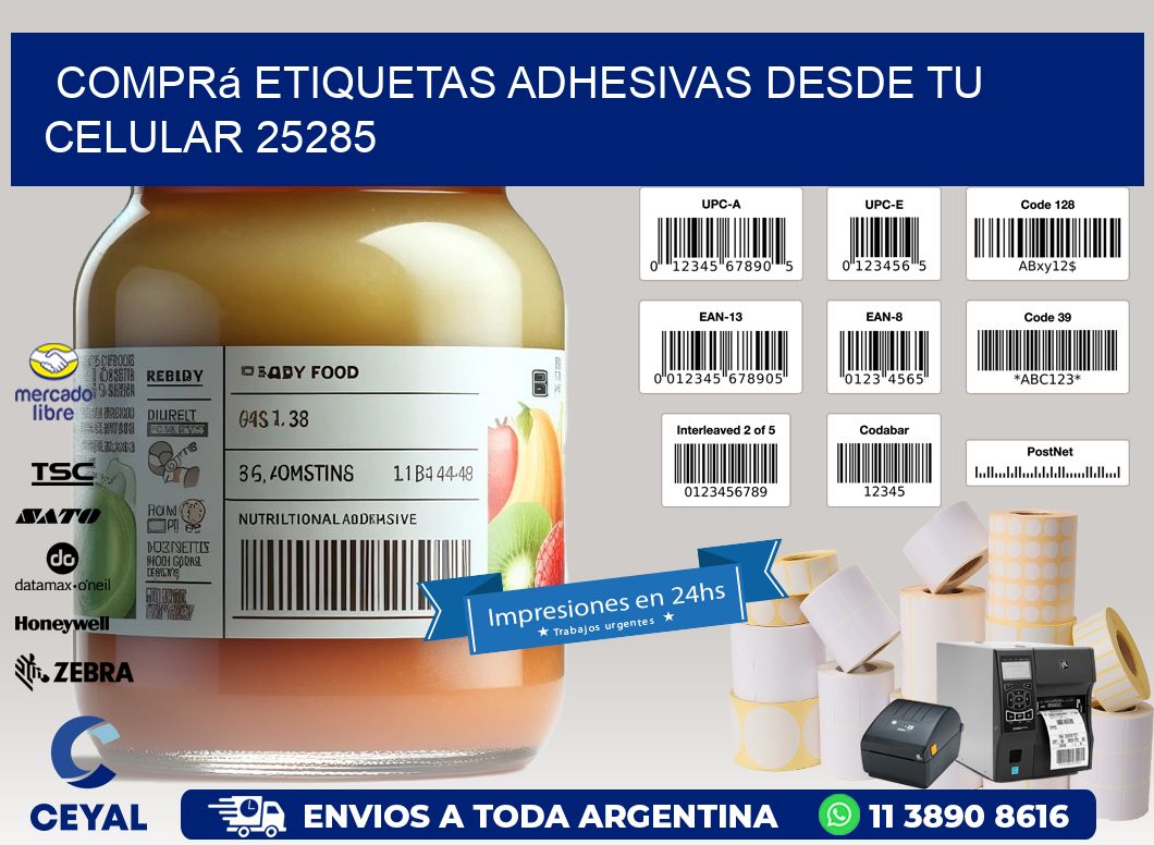 Comprá Etiquetas Adhesivas Desde tu Celular 25285