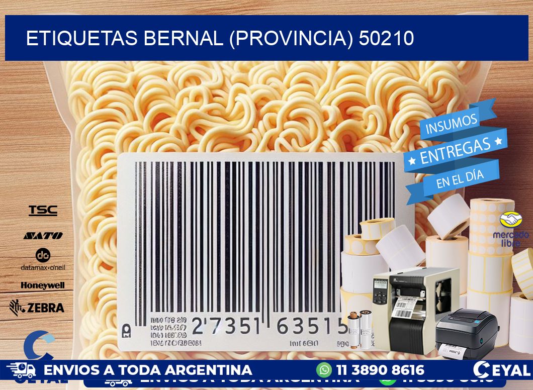 ETIQUETAS BERNAL (PROVINCIA) 50210