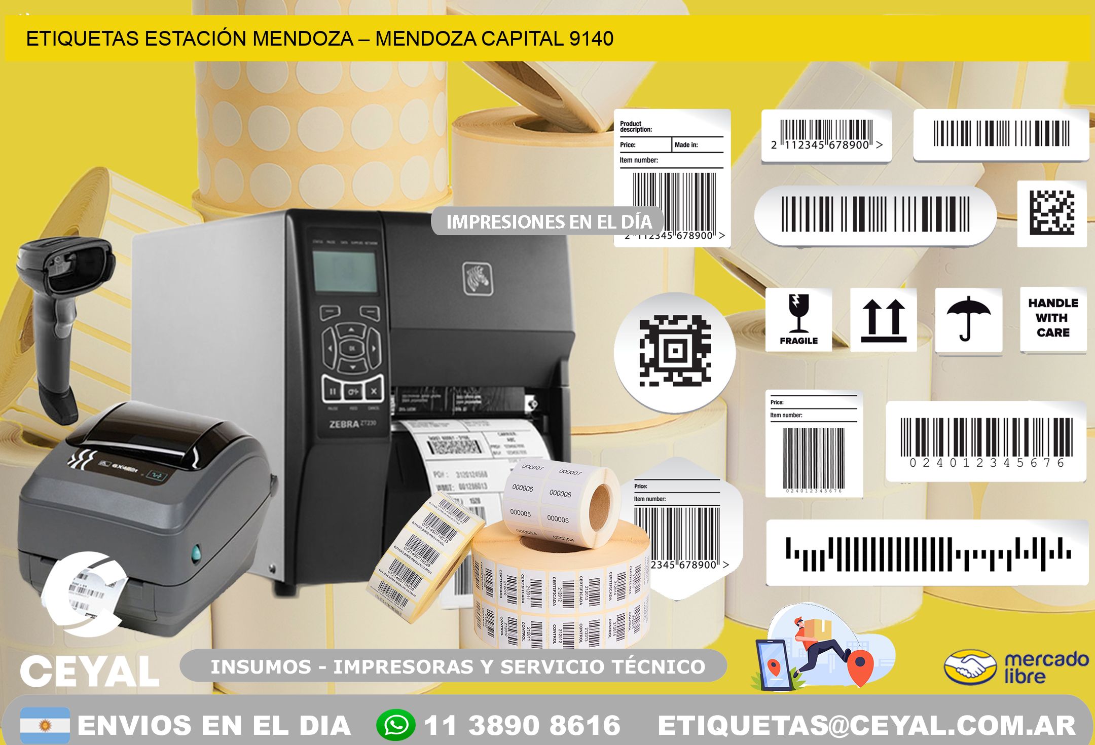 ETIQUETAS ESTACIÓN MENDOZA – MENDOZA CAPITAL 9140
