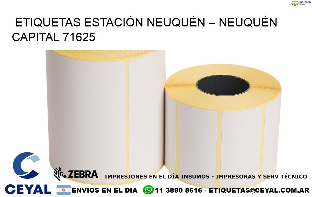 ETIQUETAS ESTACIÓN NEUQUÉN – NEUQUÉN CAPITAL 71625