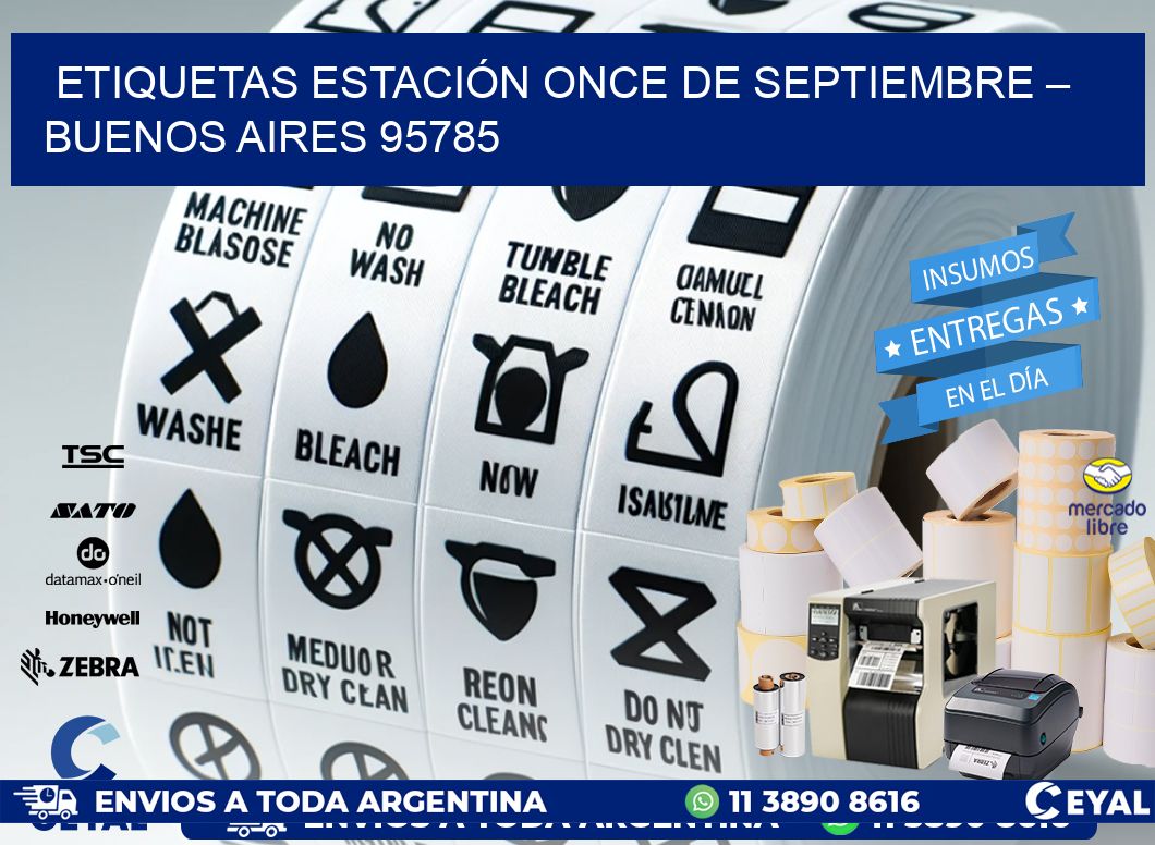 ETIQUETAS ESTACIÓN ONCE DE SEPTIEMBRE – BUENOS AIRES 95785