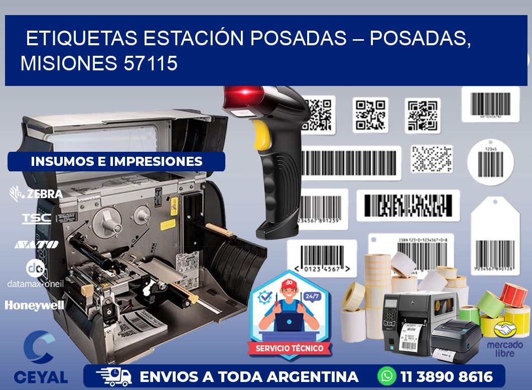 ETIQUETAS ESTACIÓN POSADAS – POSADAS, MISIONES 57115