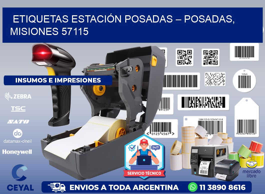 ETIQUETAS ESTACIÓN POSADAS – POSADAS, MISIONES 57115