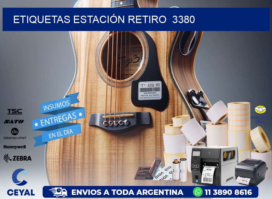 ETIQUETAS ESTACIÓN RETIRO  3380
