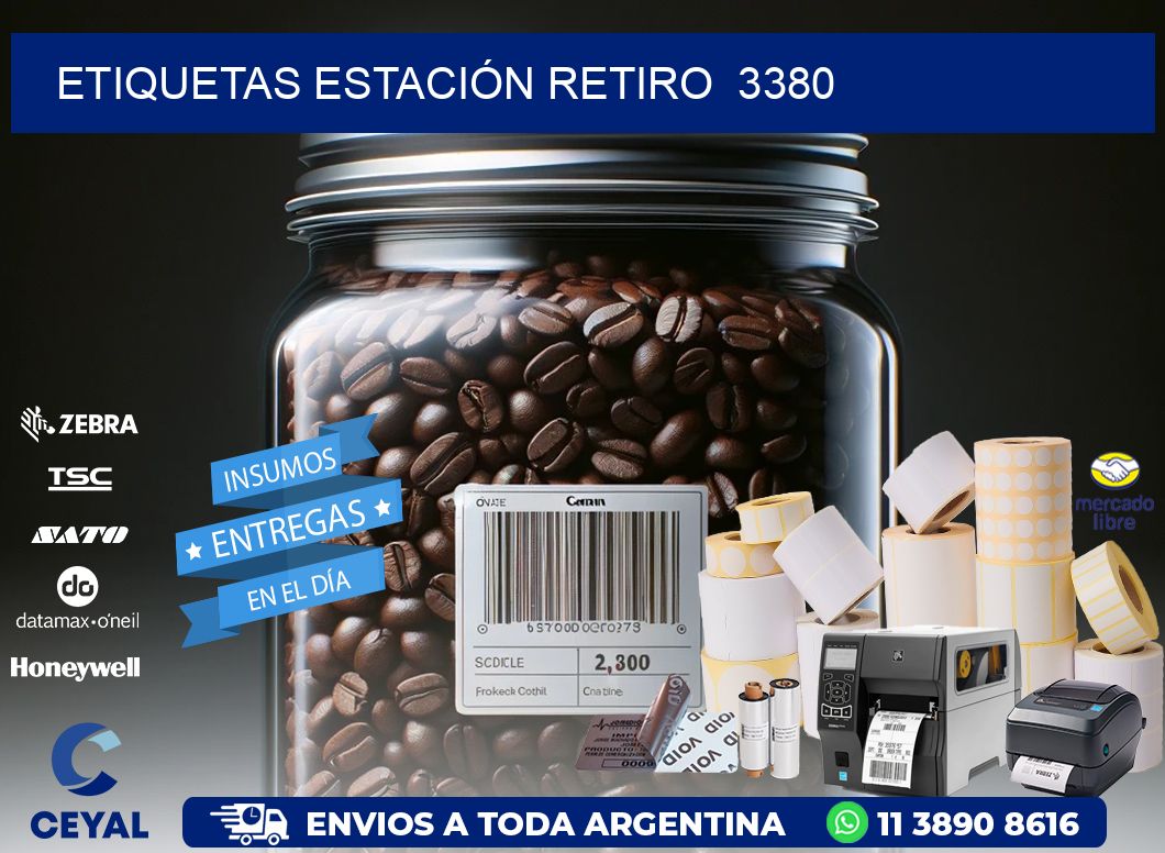 ETIQUETAS ESTACIÓN RETIRO  3380