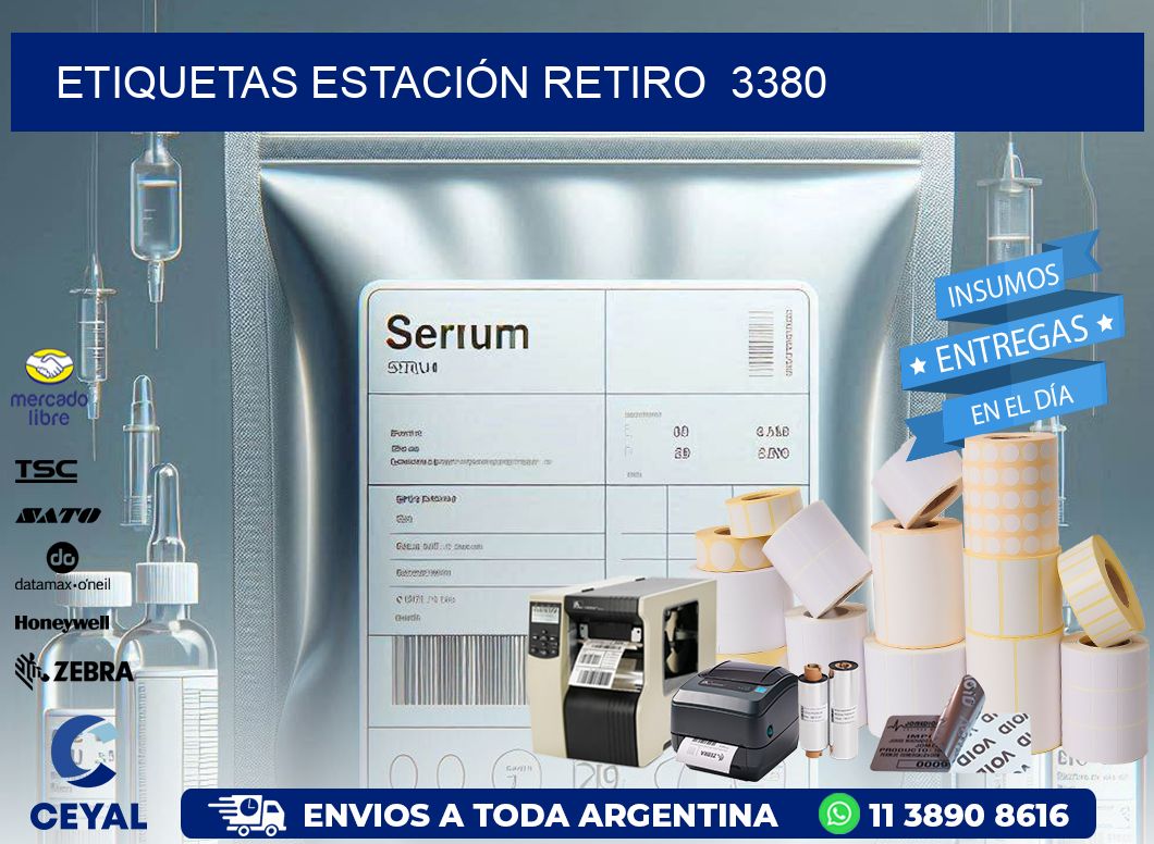 ETIQUETAS ESTACIÓN RETIRO  3380