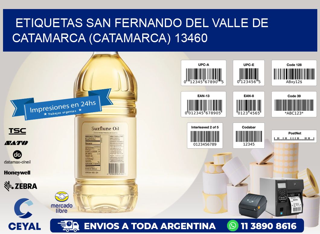 ETIQUETAS SAN FERNANDO DEL VALLE DE CATAMARCA (CATAMARCA) 13460
