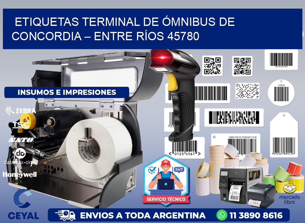 ETIQUETAS TERMINAL DE ÓMNIBUS DE CONCORDIA – ENTRE RÍOS 45780