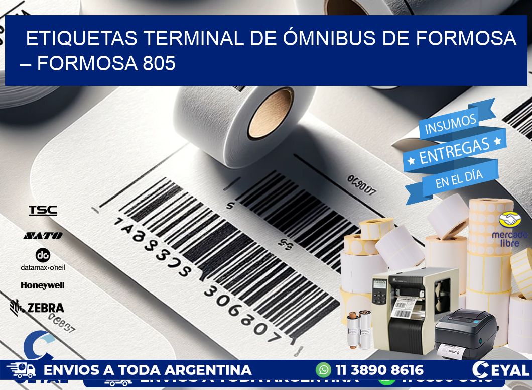 ETIQUETAS TERMINAL DE ÓMNIBUS DE FORMOSA – FORMOSA 805