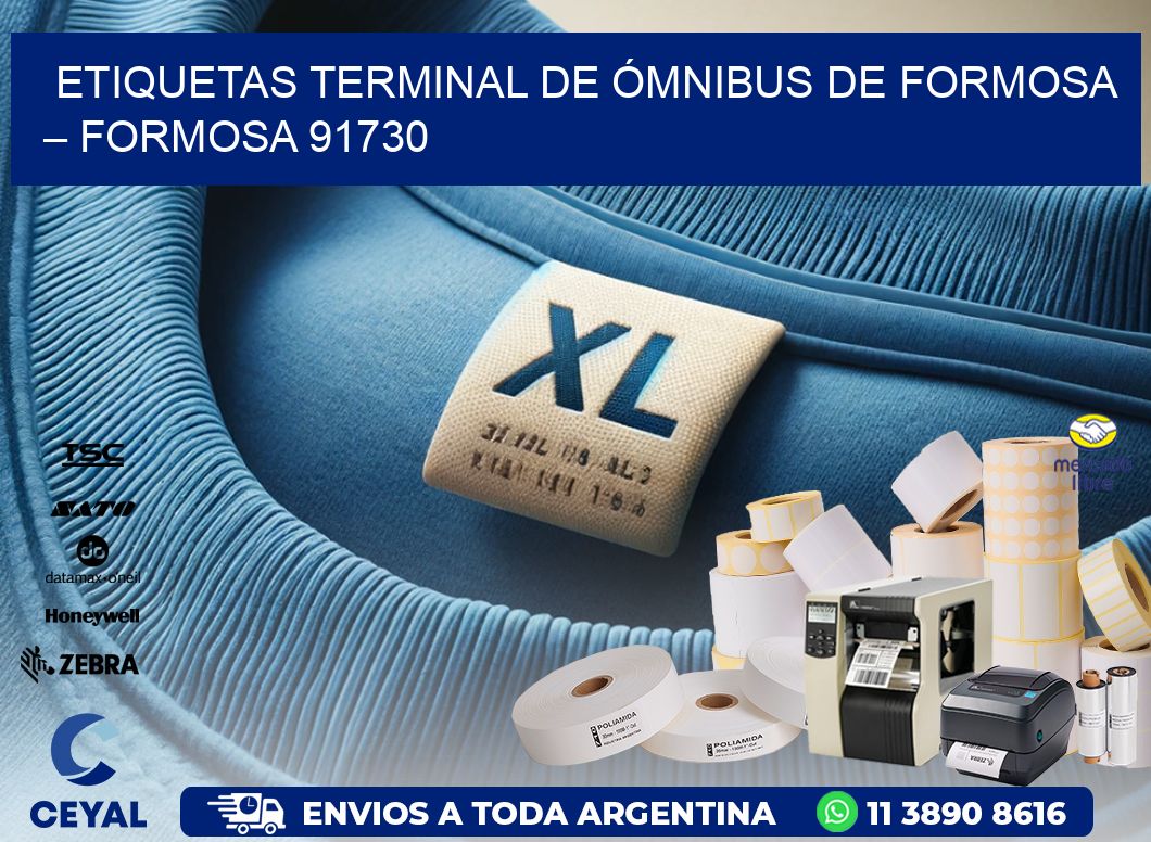 ETIQUETAS TERMINAL DE ÓMNIBUS DE FORMOSA – FORMOSA 91730