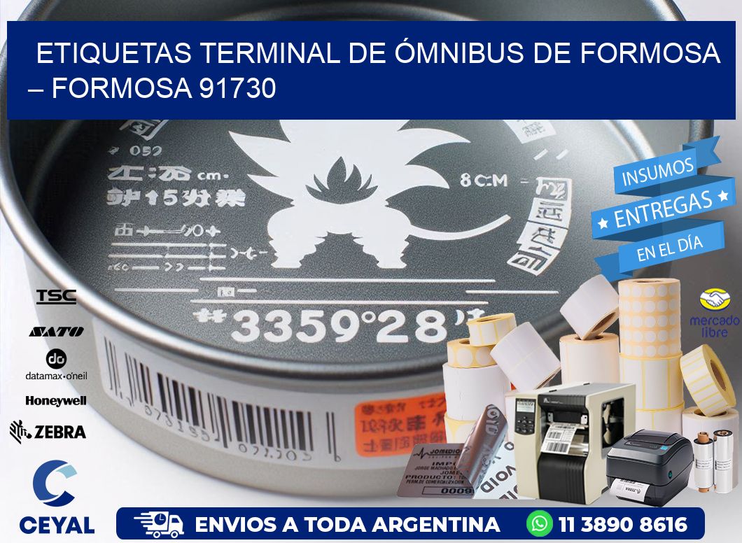 ETIQUETAS TERMINAL DE ÓMNIBUS DE FORMOSA – FORMOSA 91730