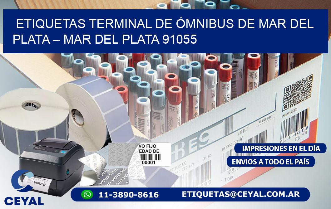 ETIQUETAS TERMINAL DE ÓMNIBUS DE MAR DEL PLATA – MAR DEL PLATA 91055