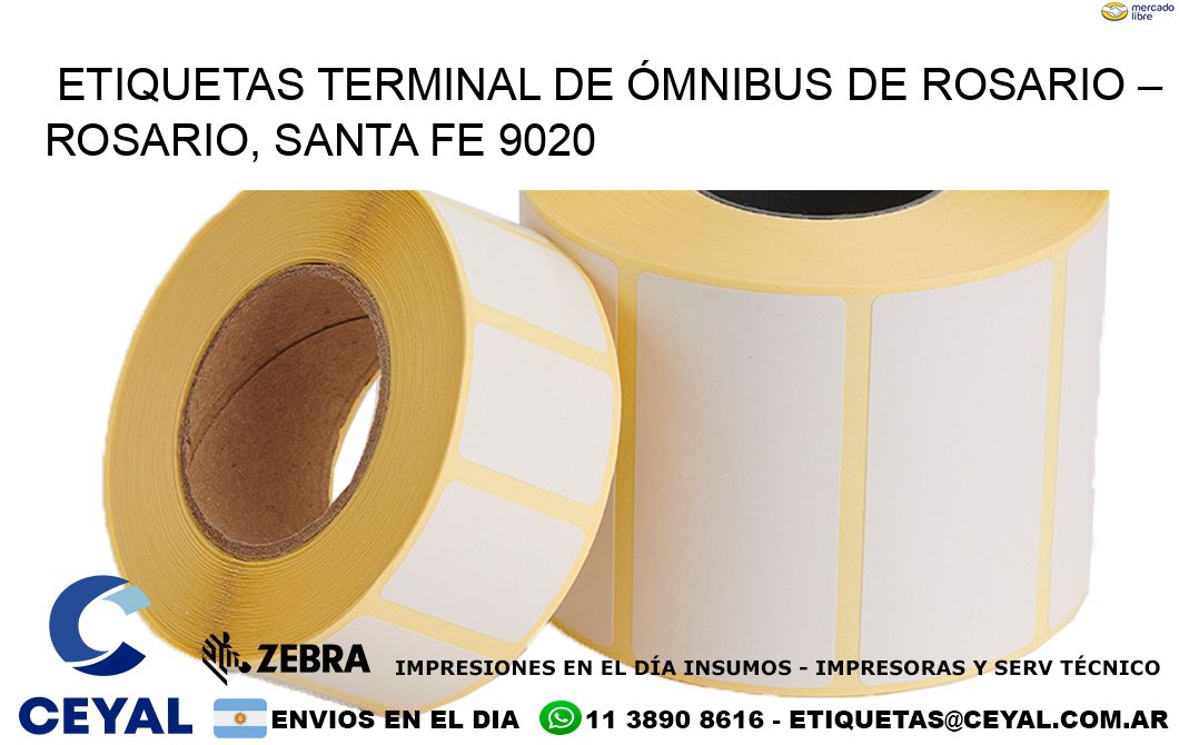 ETIQUETAS TERMINAL DE ÓMNIBUS DE ROSARIO – ROSARIO, SANTA FE 9020