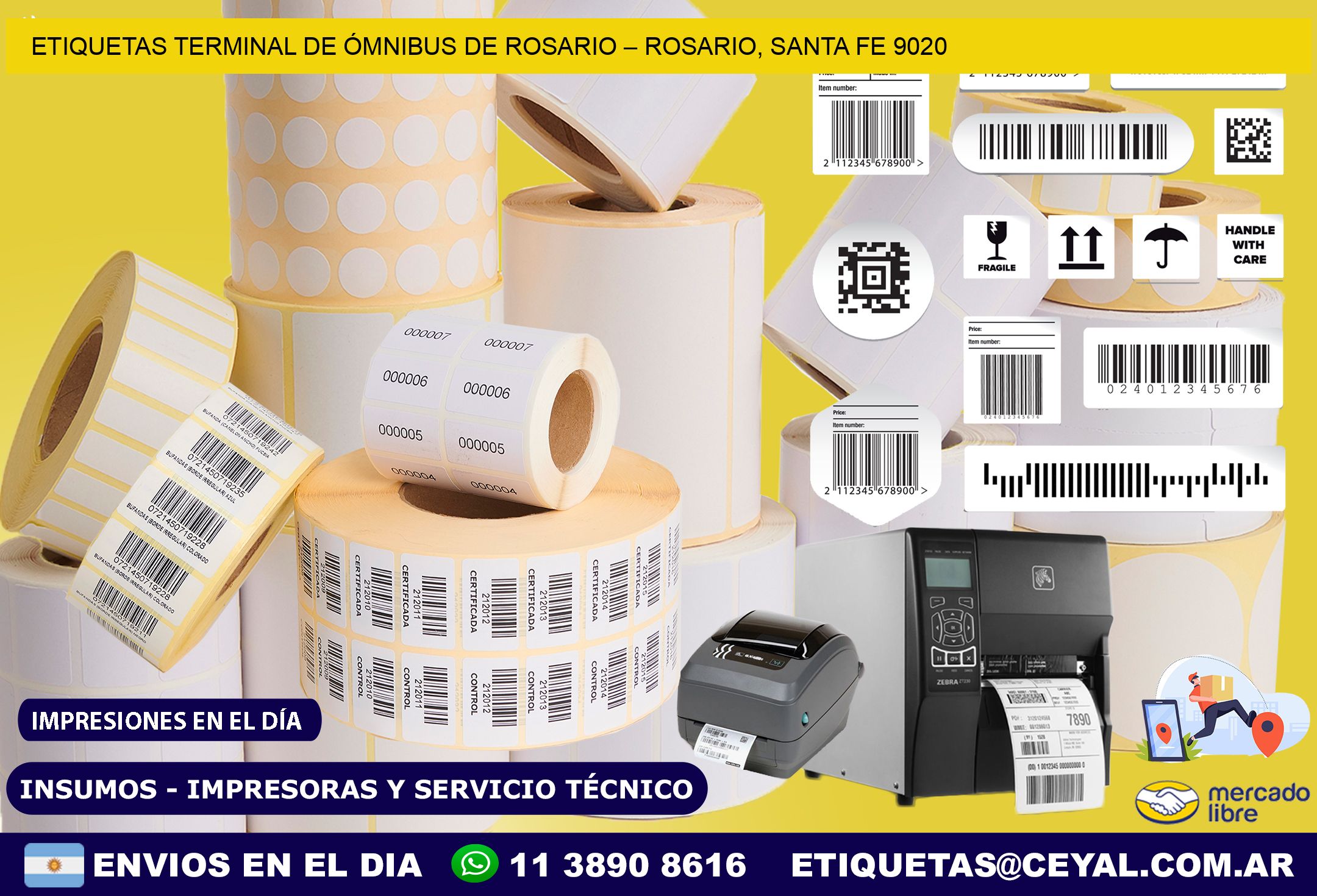 ETIQUETAS TERMINAL DE ÓMNIBUS DE ROSARIO – ROSARIO, SANTA FE 9020
