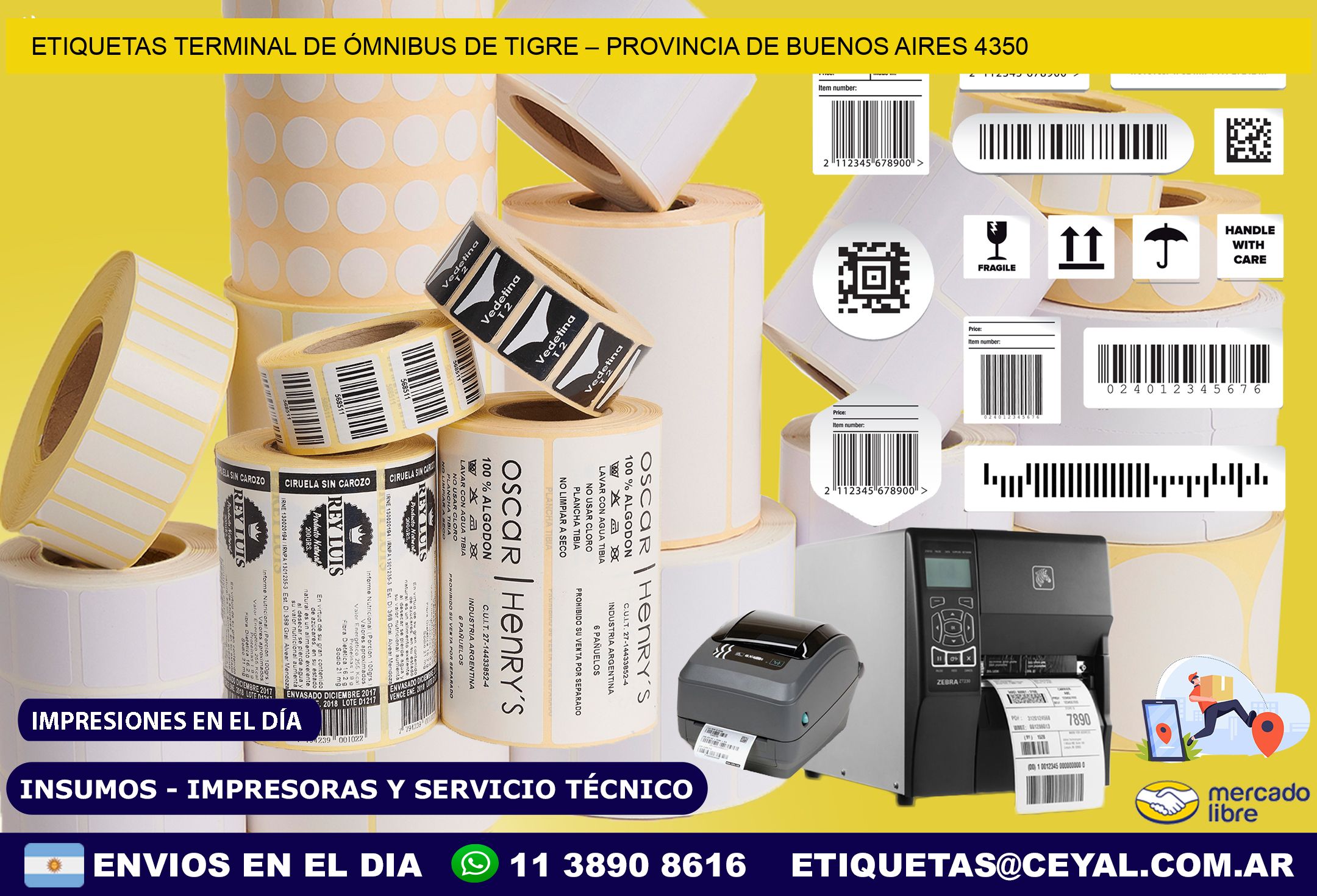 ETIQUETAS TERMINAL DE ÓMNIBUS DE TIGRE – PROVINCIA DE BUENOS AIRES 4350