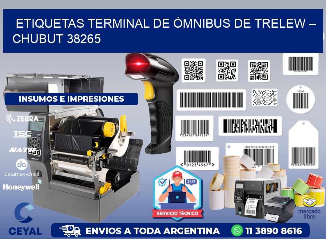ETIQUETAS TERMINAL DE ÓMNIBUS DE TRELEW – CHUBUT 38265