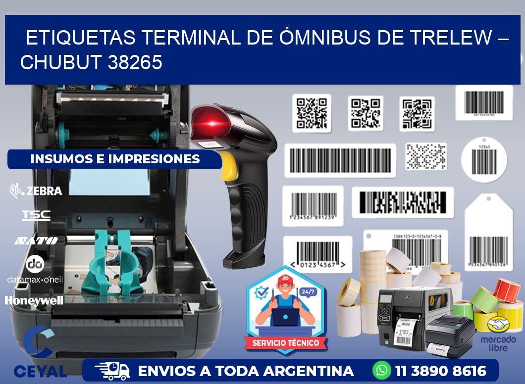 ETIQUETAS TERMINAL DE ÓMNIBUS DE TRELEW – CHUBUT 38265