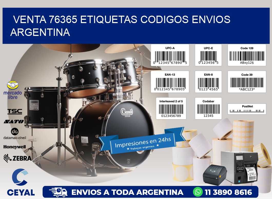 VENTA 76365 ETIQUETAS CODIGOS ENVIOS ARGENTINA