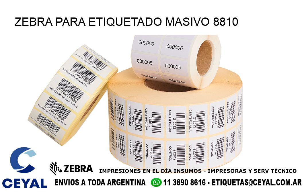ZEBRA PARA ETIQUETADO MASIVO 8810