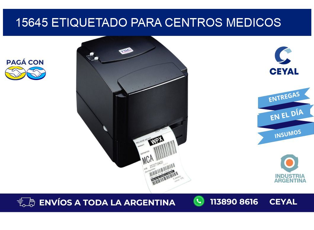 15645 ETIQUETADO PARA CENTROS MEDICOS