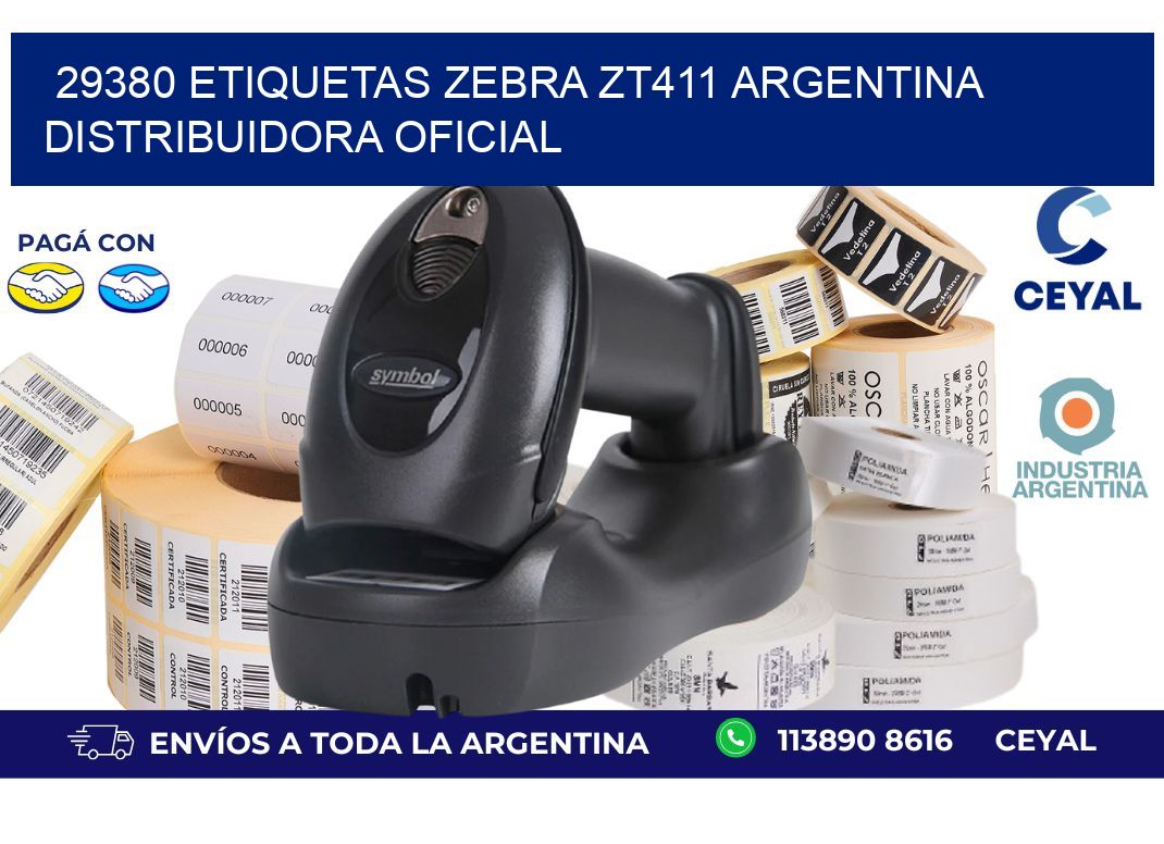 29380 etiquetas zebra zt411 argentina DISTRIBUIDORA OFICIAL