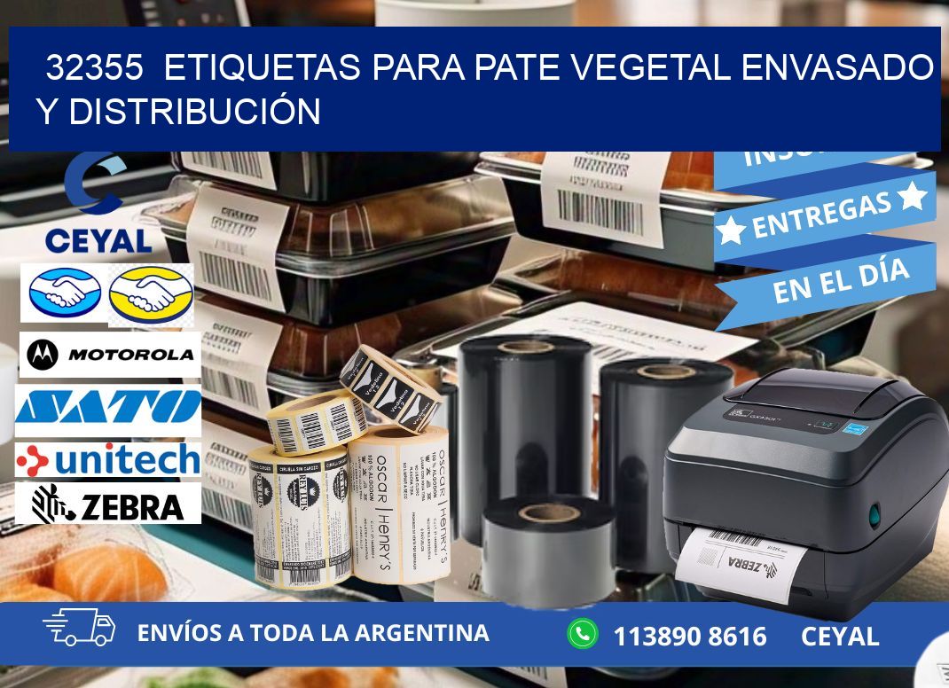 32355  ETIQUETAS PARA PATE VEGETAL ENVASADO Y DISTRIBUCIÓN