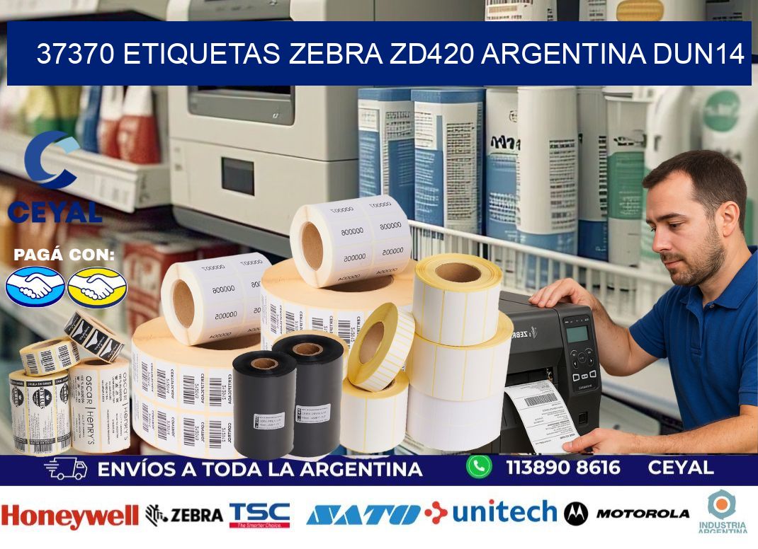 37370 etiquetas zebra zd420 argentina DUN14