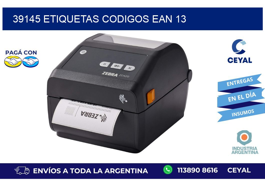 39145 ETIQUETAS CODIGOS EAN 13
