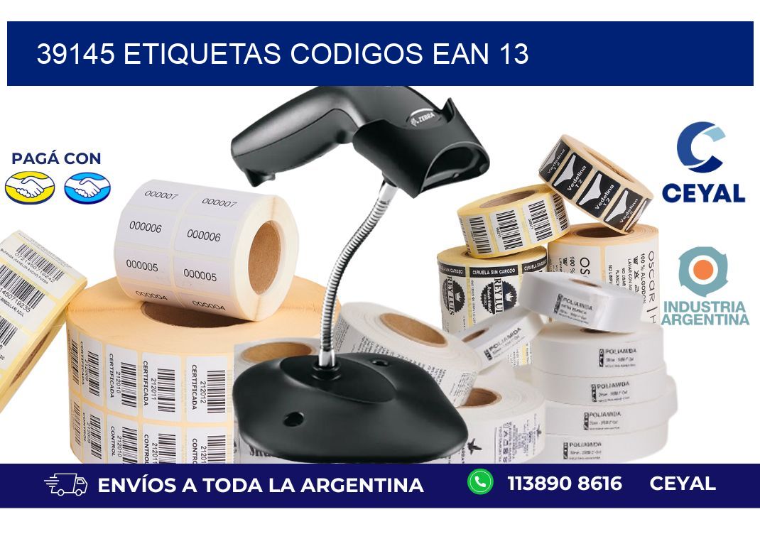 39145 ETIQUETAS CODIGOS EAN 13