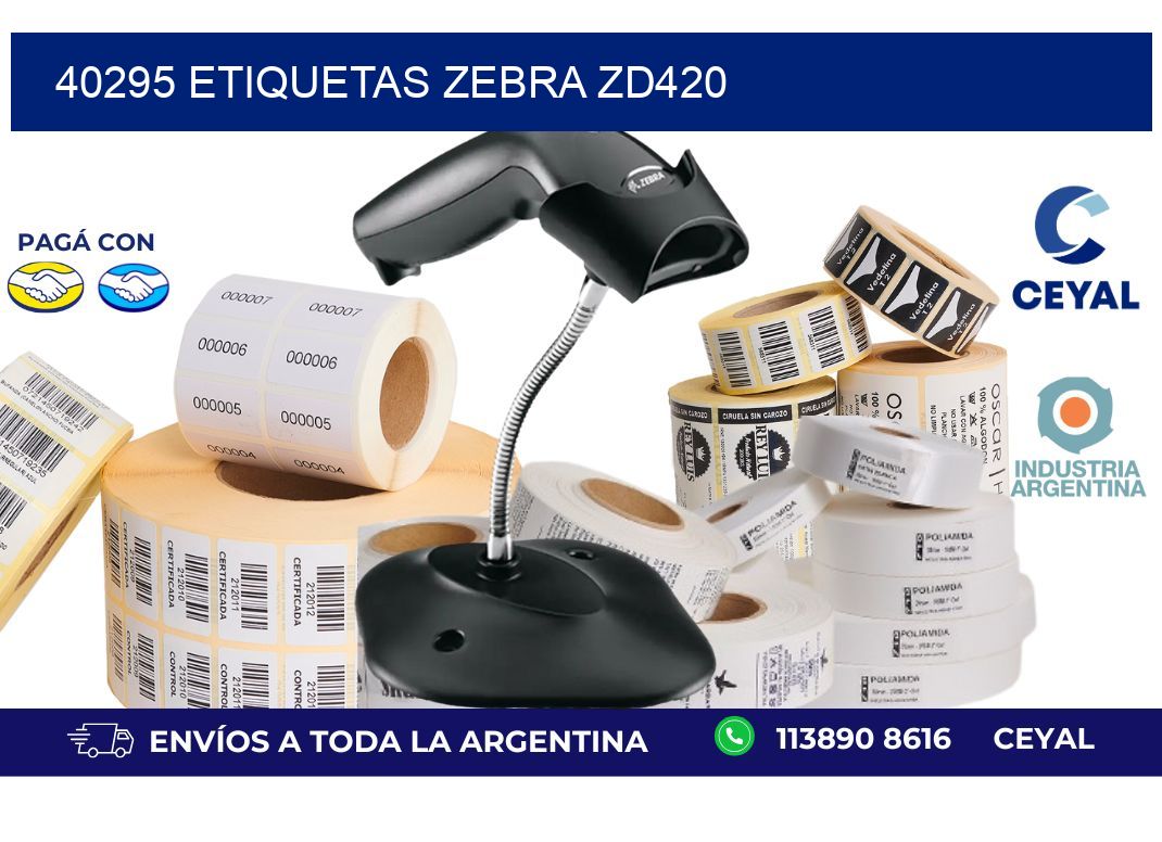 40295 ETIQUETAS ZEBRA ZD420