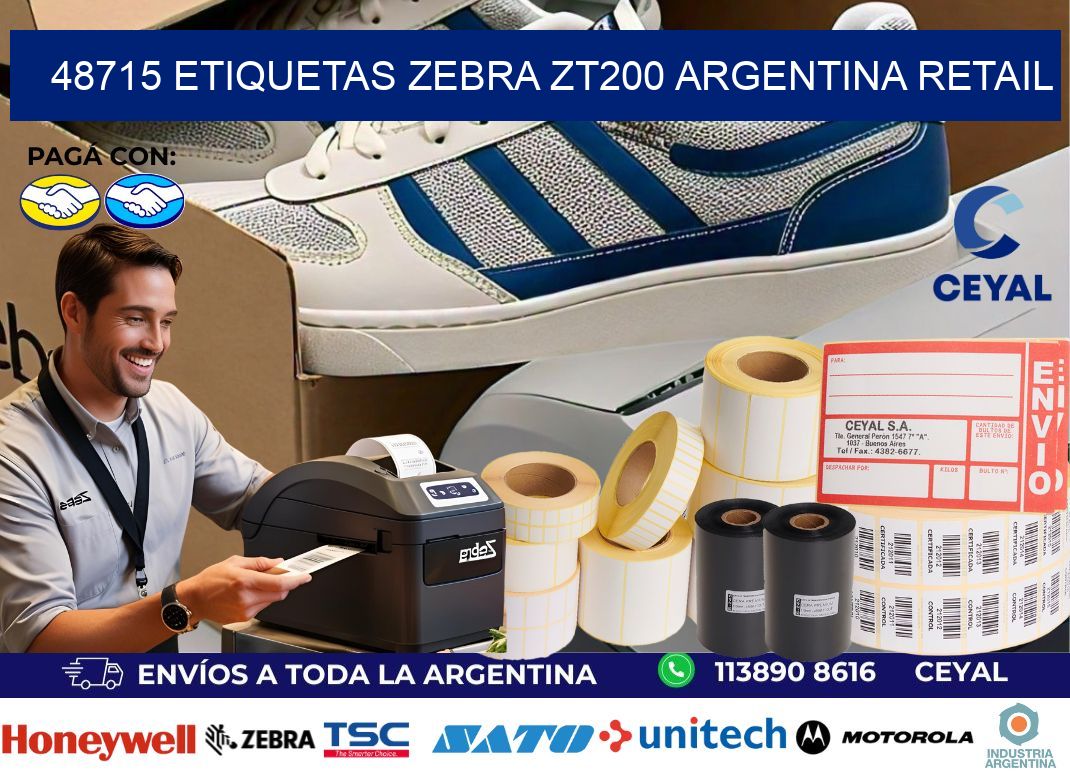 48715 etiquetas zebra zt200 argentina RETAIL