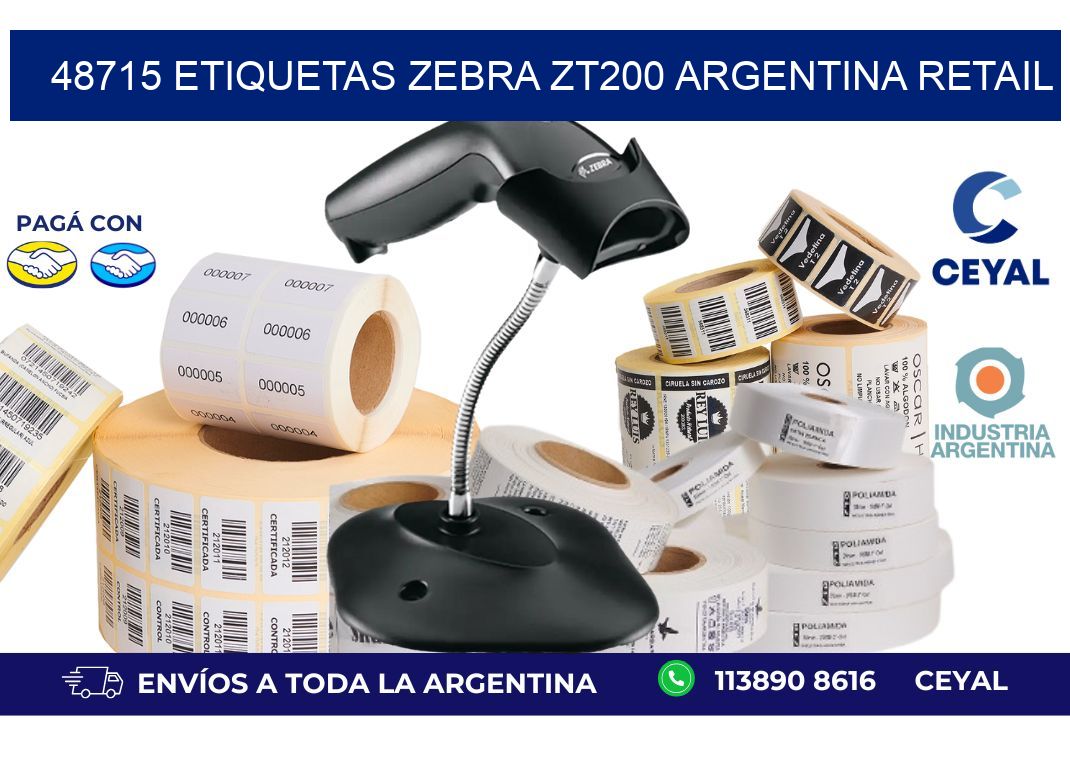 48715 etiquetas zebra zt200 argentina RETAIL