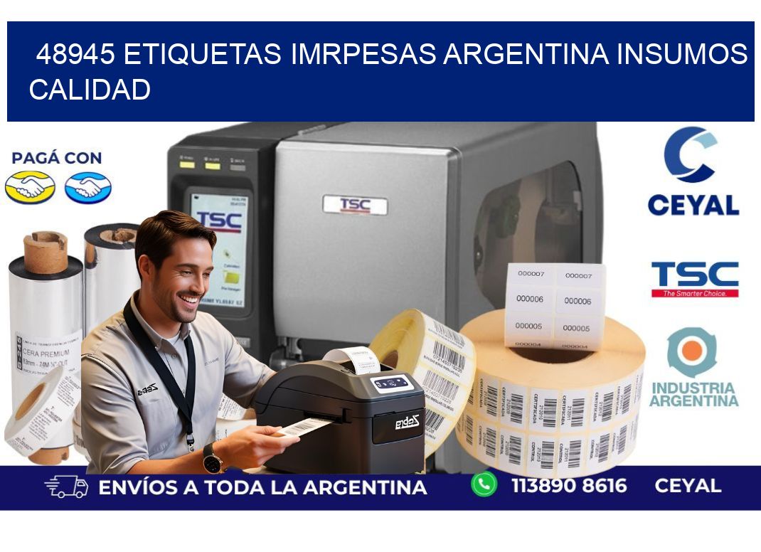 48945 etiquetas imrpesas argentina INSUMOS CALIDAD