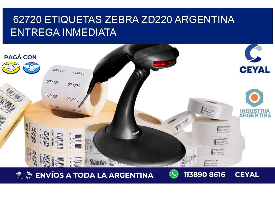 62720 etiquetas zebra zd220 ARGENTINA ENTREGA INMEDIATA