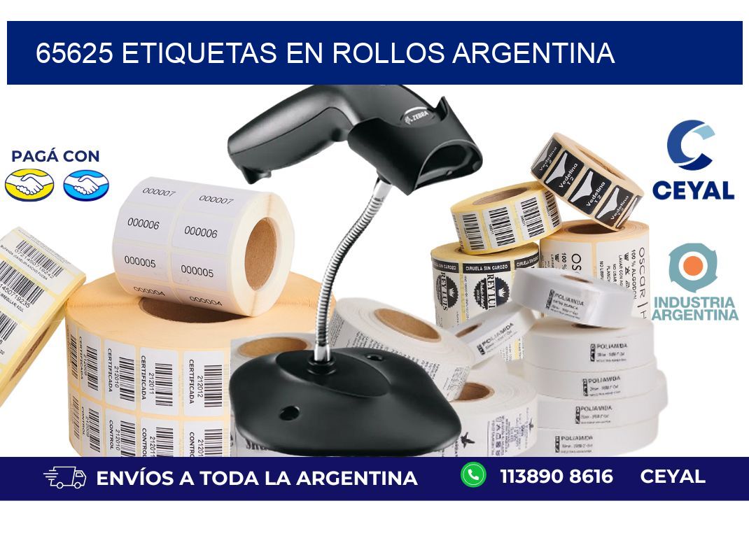 65625 ETIQUETAS EN ROLLOS ARGENTINA